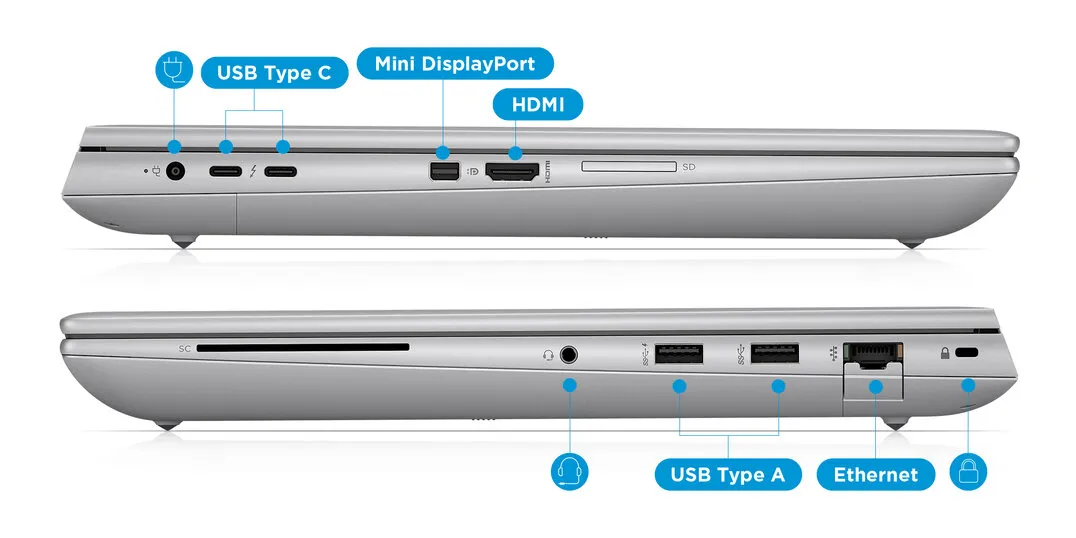 HP Zbook Fury 16 G10 - Core i7-13700HX - 32GB DDR5 - 512GB SSD - RTx A1000 6GB - 4
